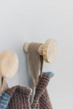 Point hook long 2 pack, Oak