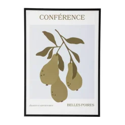 Poire poster with frame 52x72 cm, Poire-black pine