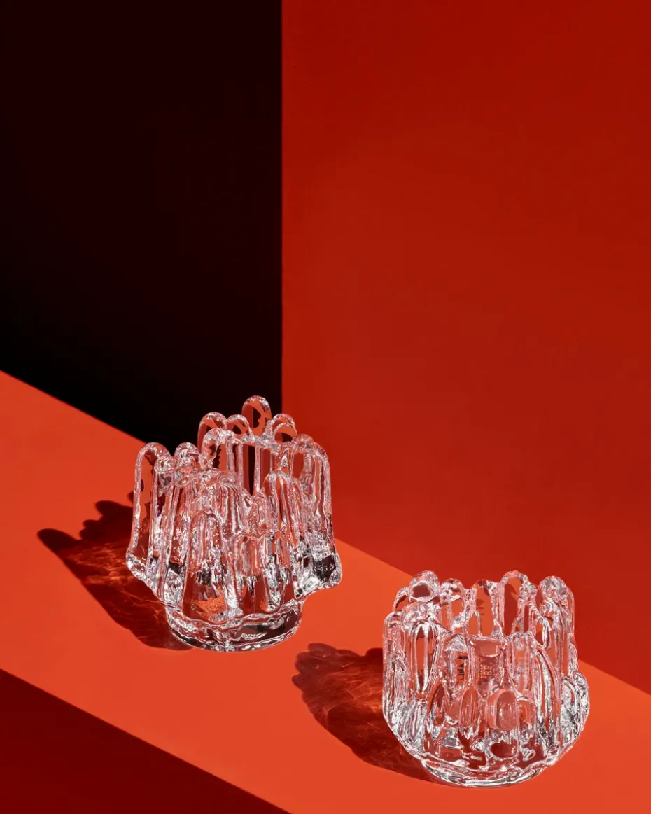 Polar candle holder 86 mm, Clear