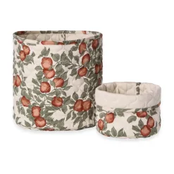 Pomme satin quilted basket 2 pieces, 20xØ20 cm + 30xØ30 cm