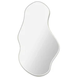 Pond mirror large, Brass