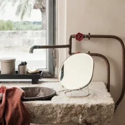 Pond table mirror, Bronze
