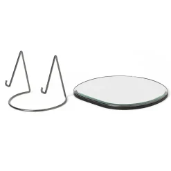 Pond table mirror, Dark chrome