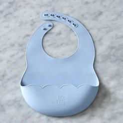 Poppy bib, Pale blue
