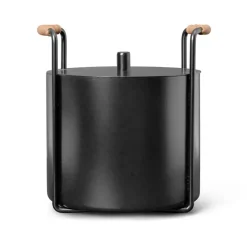 Port kindling and ash bucket, Black