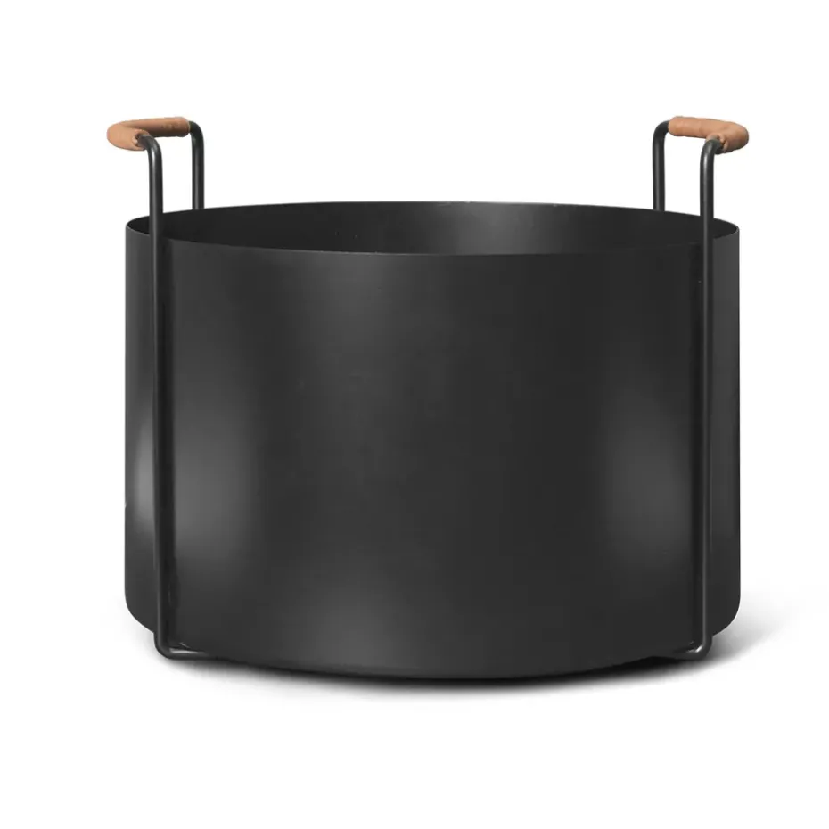 Port wood basket, Black