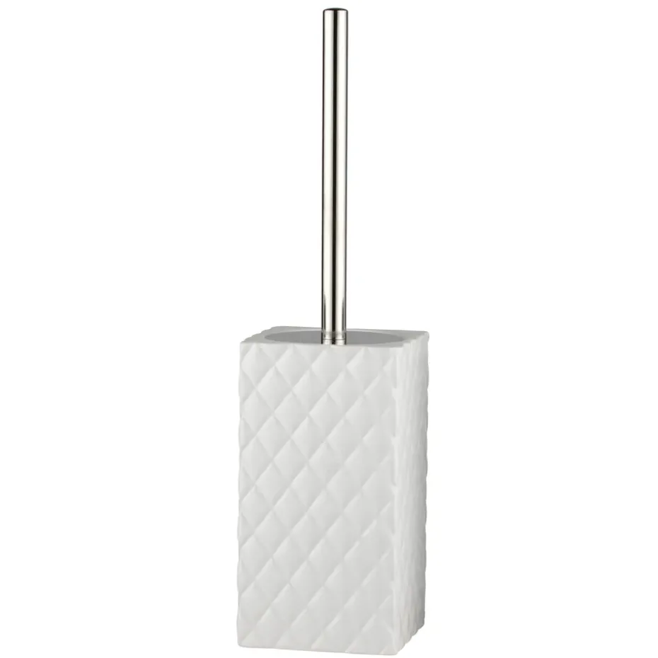 Portia toilet brush, Vit-silver