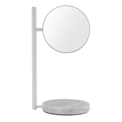 Pose table mirror double-sided, White