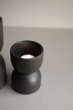 Post tea light holder, Cast iron
