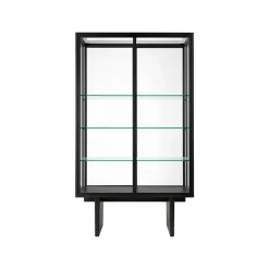 Private display cabinet, Glass. brown-black stained oak