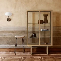 Private display cabinet, Glass. brown-black stained oak
