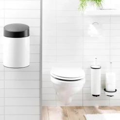 Profile toilet roll holder, pure white (off-white)