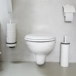 Profile toilet roll holder, pure white (off-white)