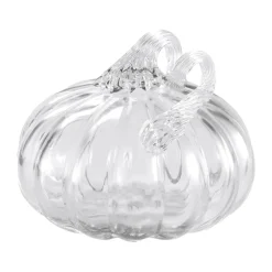 Pumpkin decoration 10 cm, Clear