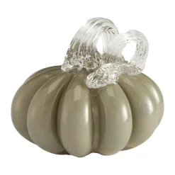 Pumpkin decoration 8 cm, Khaki