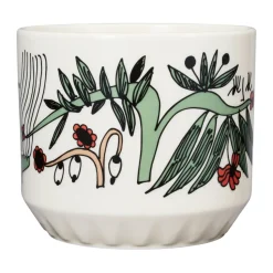 Puutarhurit flower pot Ø12x14 cm, Green-white-red