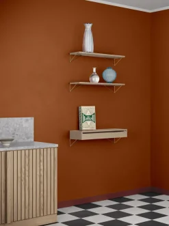 Pythagoras shelf, oak