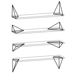 Pythagoras shelf, walnut