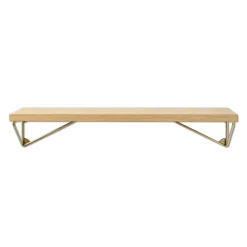 Pythagoras XS shelf, oak, brass