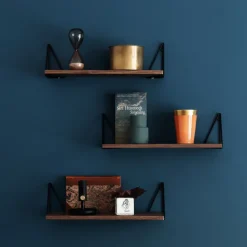 Pythagoras XS shelf, walnut, black