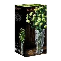 Quartz vase 26 cm, clear