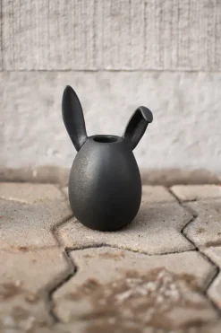 Rabbit candlestick 13 cm, Cast iron