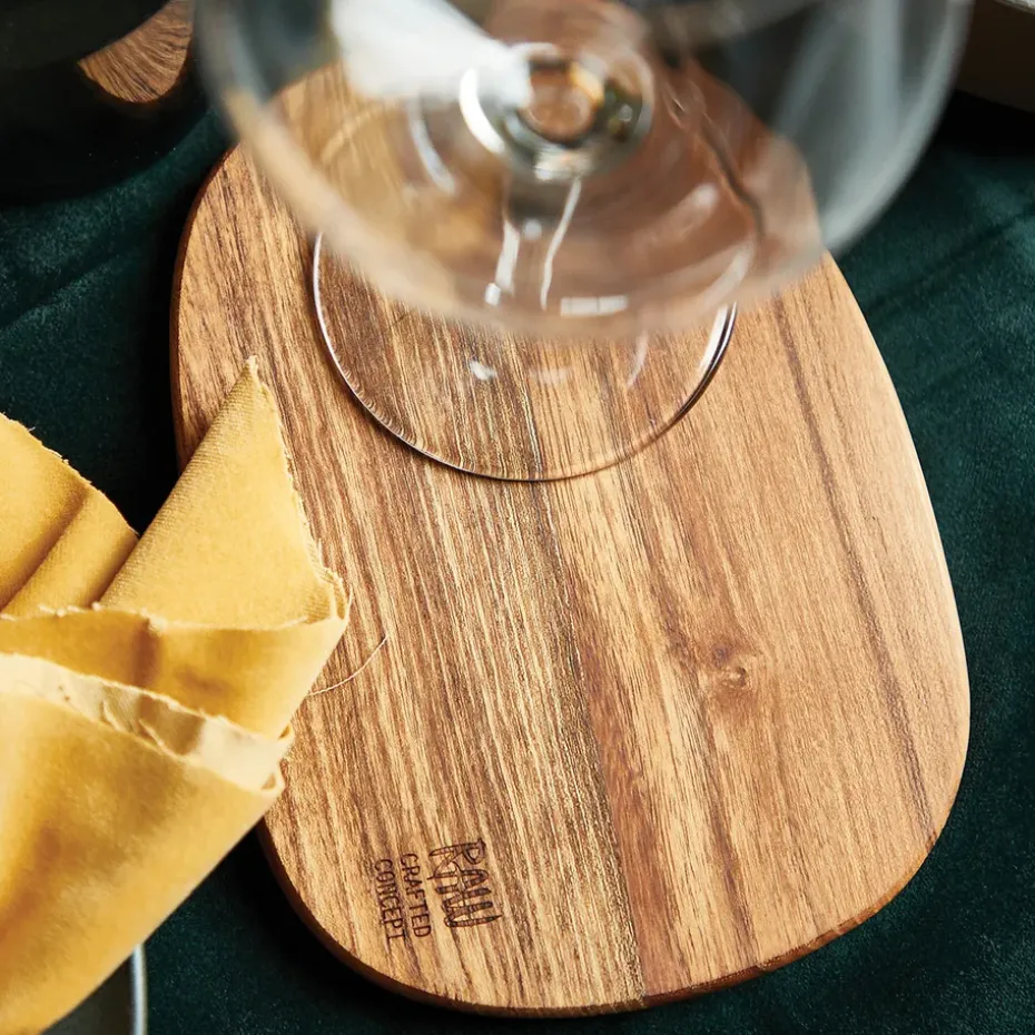 Raw butter dish 14x19 cm 2-pack teak, brown