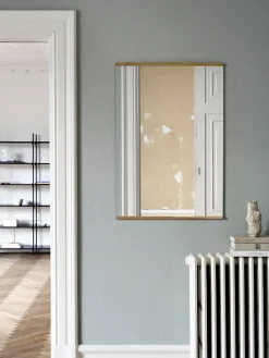 Rectangular wall mirror 70x100 cm, Oak