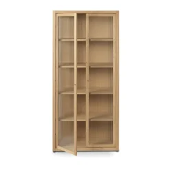 Reed display cabinet 70x155 cm, Natural oak
