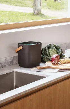 Reflect waste bin 6 L, Black-brown