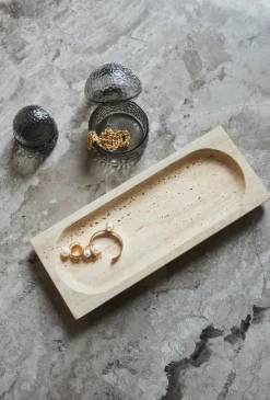 Regina saucer travertine, 16x40 cm