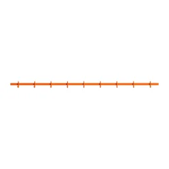 Relief hook rack large 123 cm, Orange