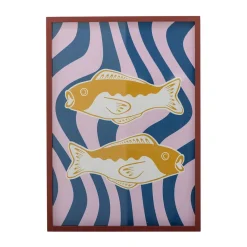 Remy illustration with frame 50x70 cm, Rose