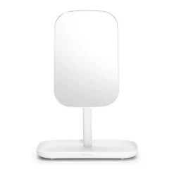 ReNew mirror with storage tray, white