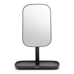ReNew mirror with storage tray, dark grey