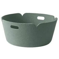 Restore storage basket round, Dusty green