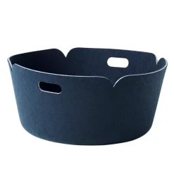 Restore storage basket round, Midnight blue