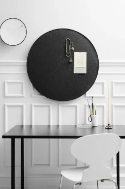 Retell pinboard Ø80 cm, Black