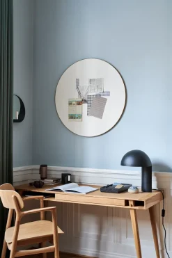 Retell pinboard Ø80 cm, White-brass
