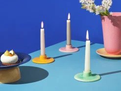 Rhombe candle holder 3 cm, Pink