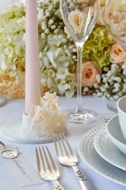Rhombe candle holder 3 cm, White