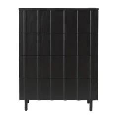 Rib dresser 4 drawers, Soft Black