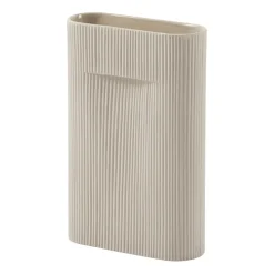 Ridge vase 35 cm, Beige