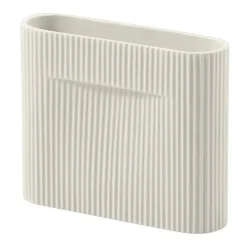 Ridge vase 16.5 cm, Off white