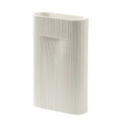 Ridge vase 35 cm, Off white