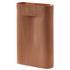 Ridge vase 48.5 cm, Terracotta