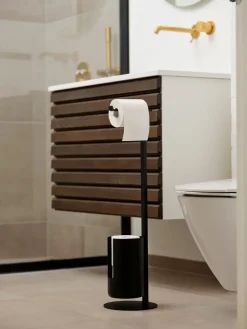 Rim freestanding toilet paper holder, Svart