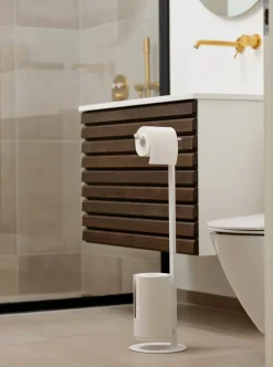 Rim freestanding toilet paper holder, White