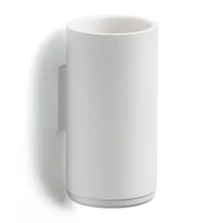 RIM tooth brush mug - wall hanging 13.6 cm, White