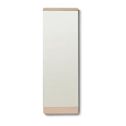 Rim wall mirror 35x110 cm, White oak